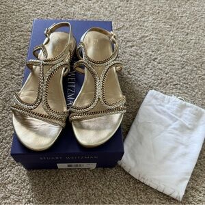 Stuart Weitzman Gold Sandals